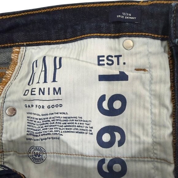 GAP High Waist Skinny Stretch Denim Ankle Jeans Sz 12 EUC - Picture 6 of 7